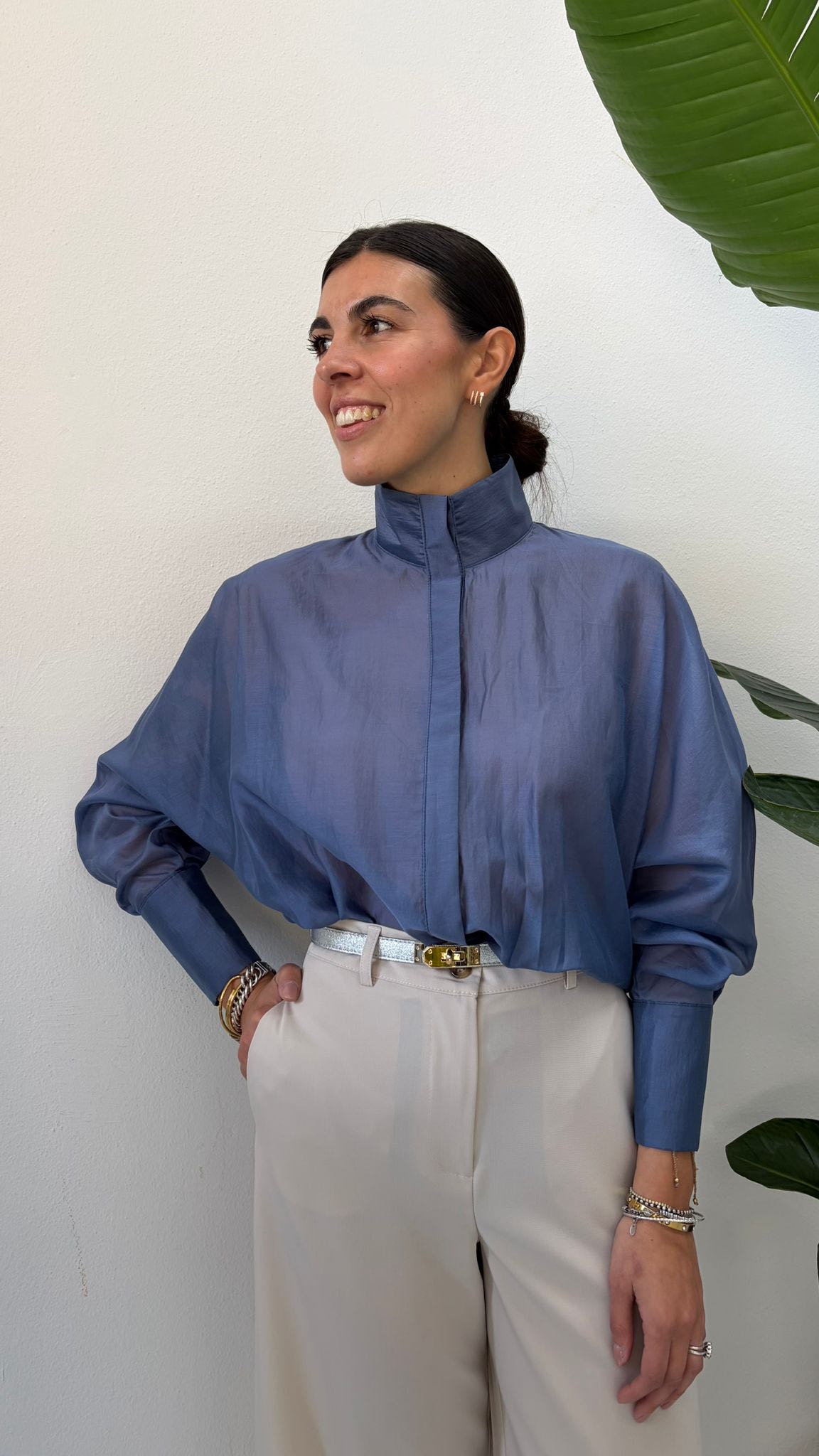 CAMICIA COLLO ALTO AVIO