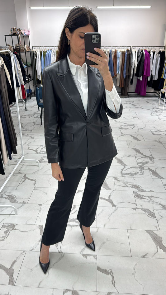 GIACCA ECOPELLE MONOPETTO NERO