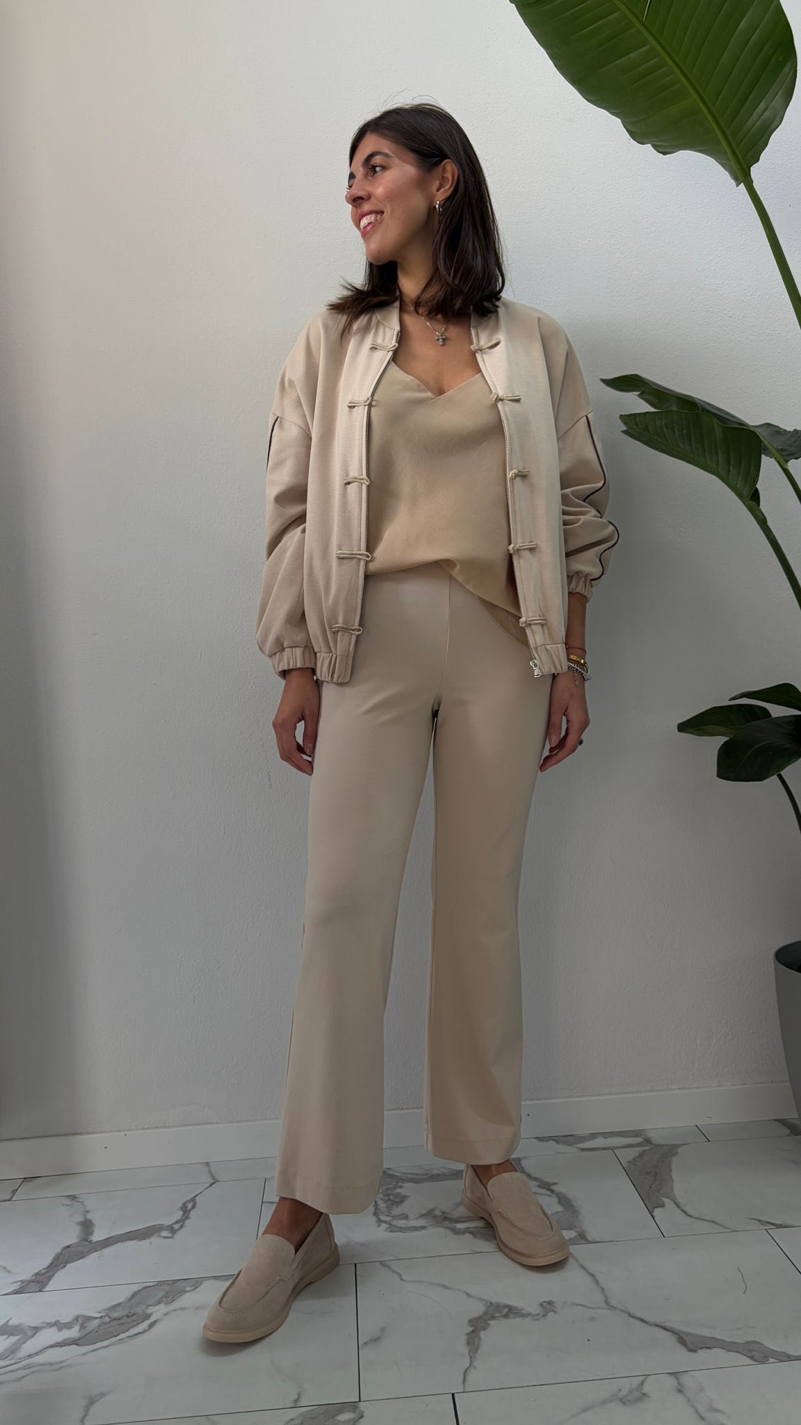 PANTALONE ZAMPETTA PANNA