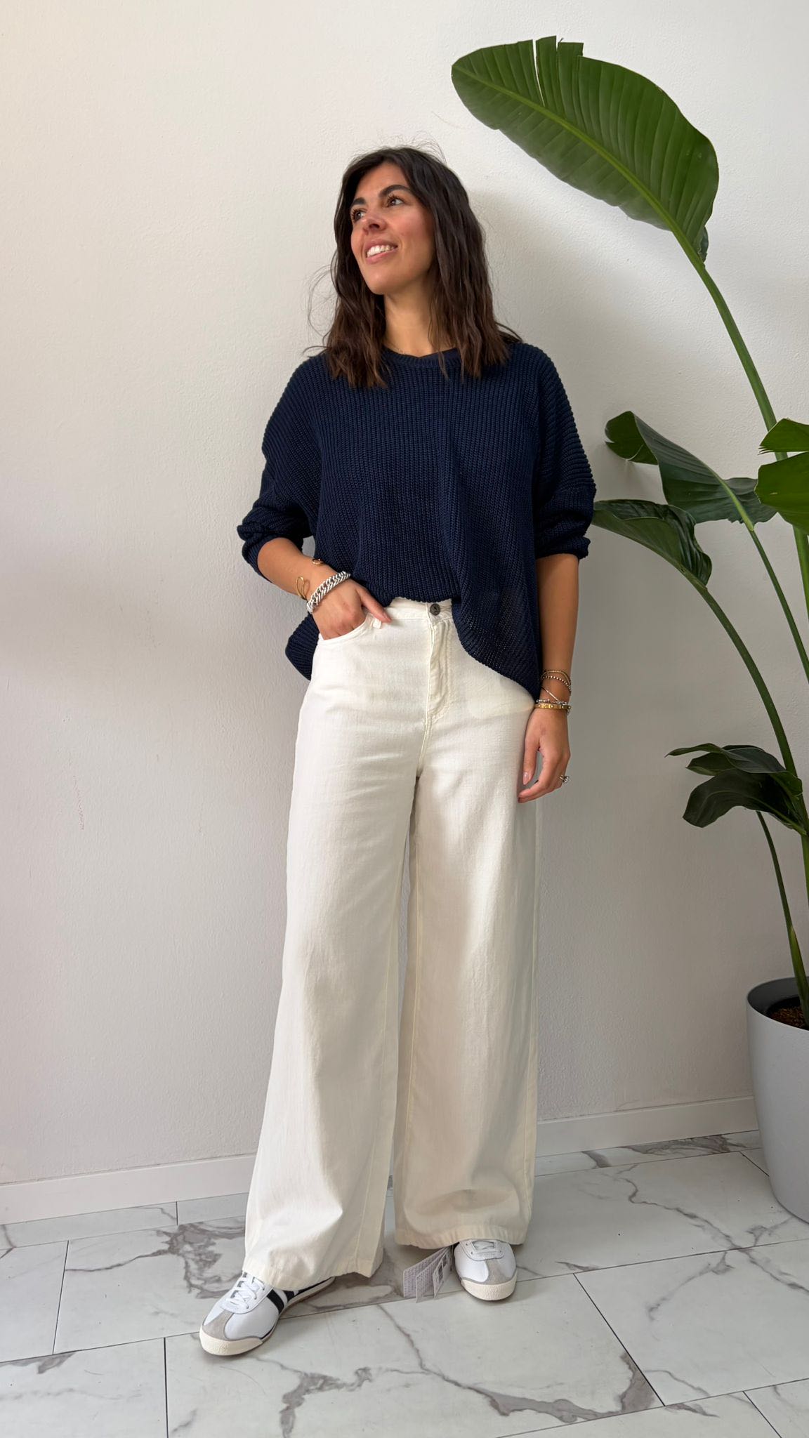 JEANS PALAZZO BURRO