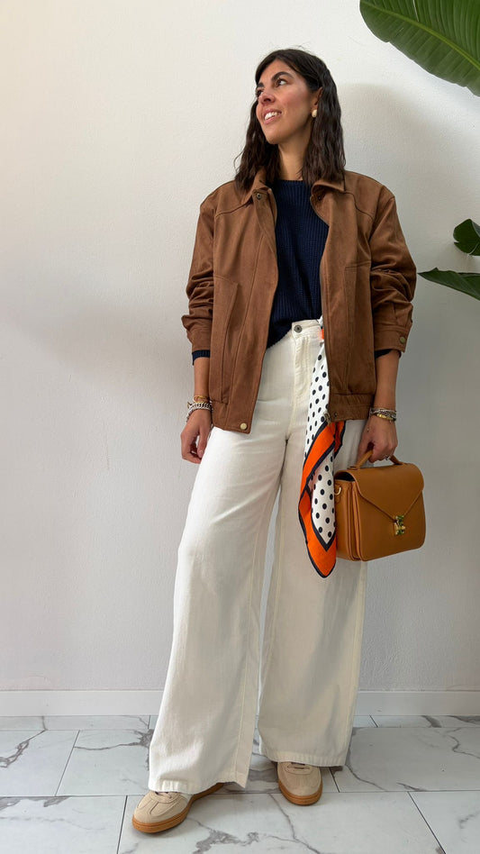 JEANS PALAZZO BURRO