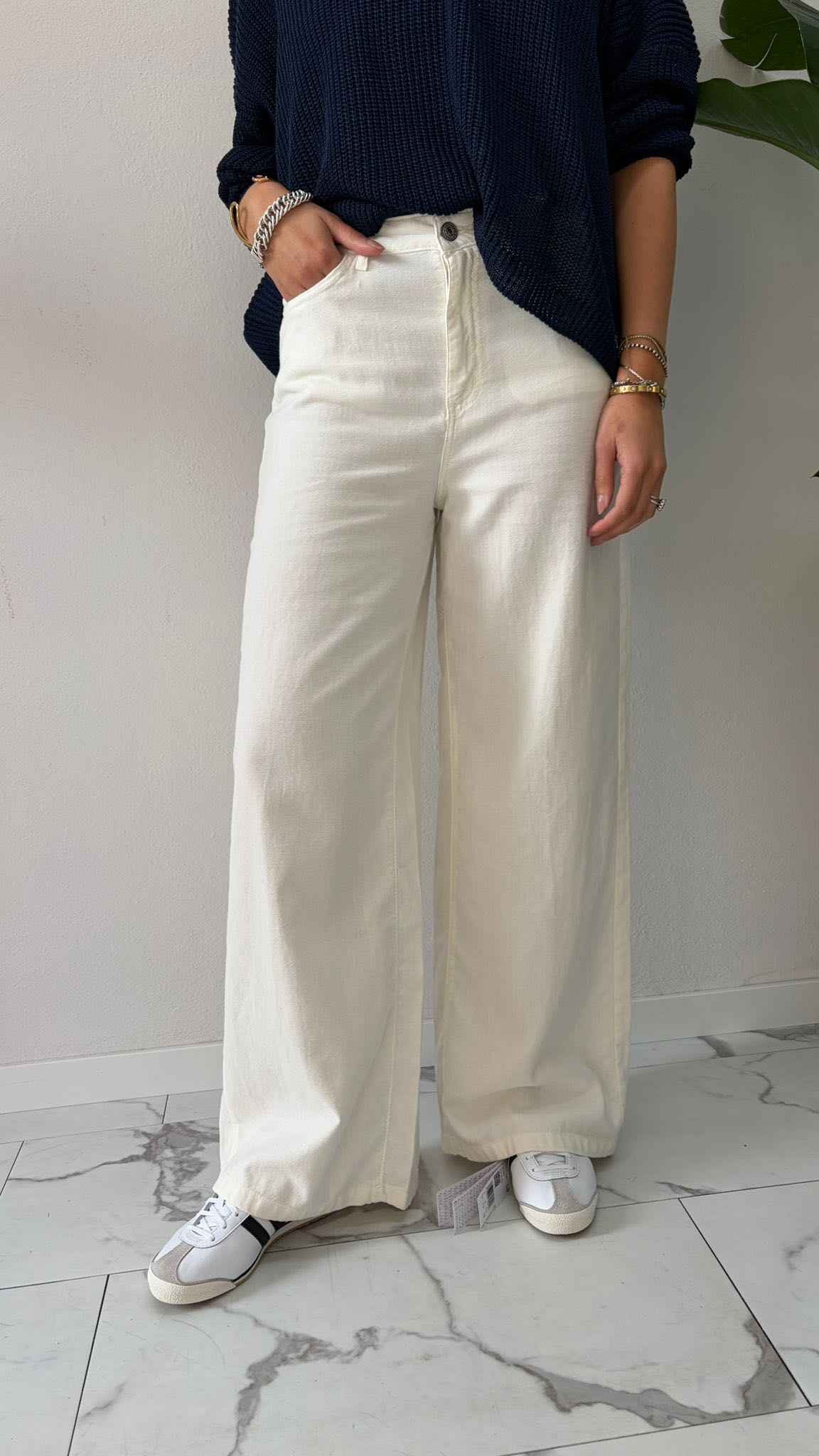 JEANS PALAZZO BURRO