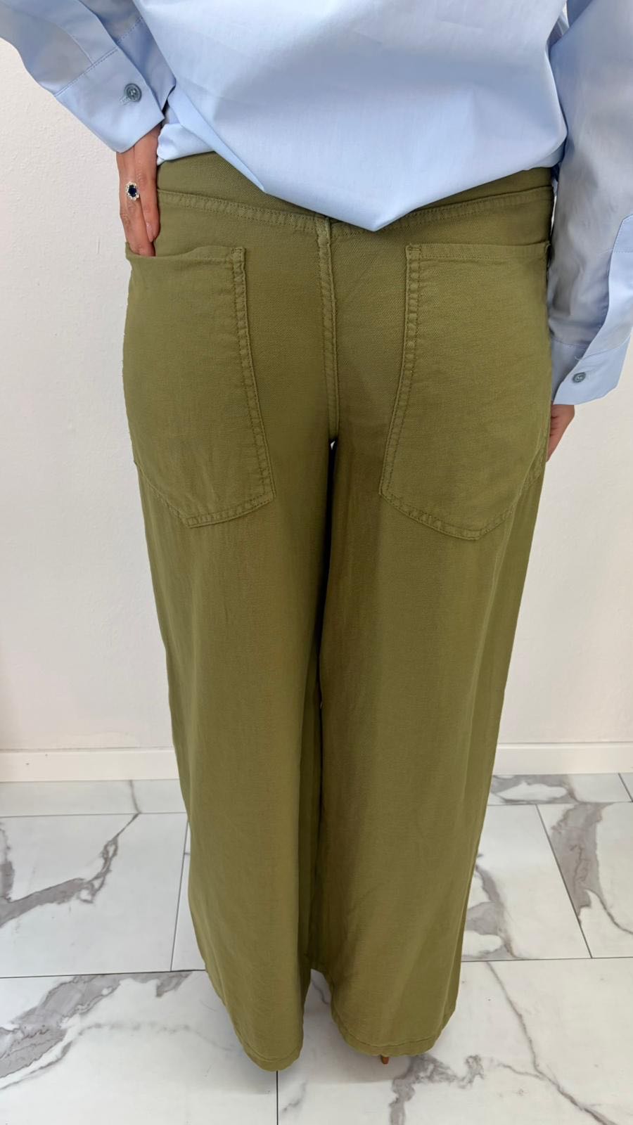 JEANS PALAZZO OLIVA