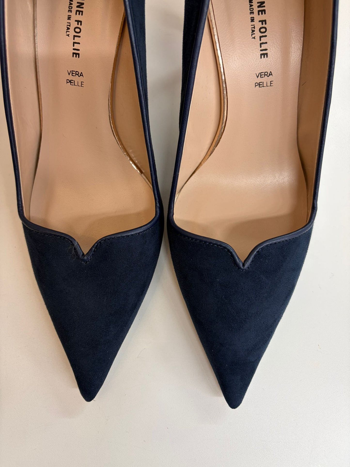 DECOLLETE SCOLLO A CUORE BLU