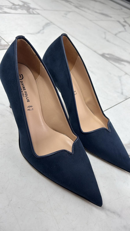 DECOLLETE SCOLLO A CUORE BLU