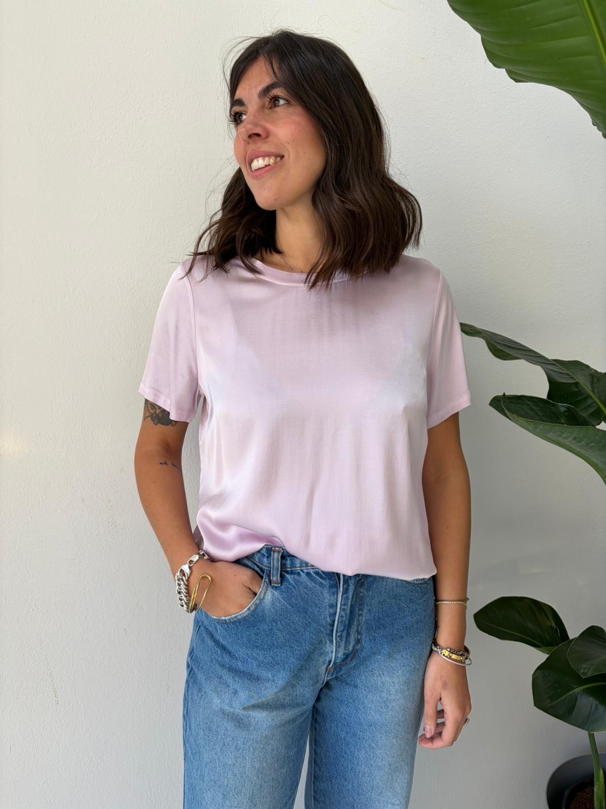 T-SHIRT VISCOSA LILLA