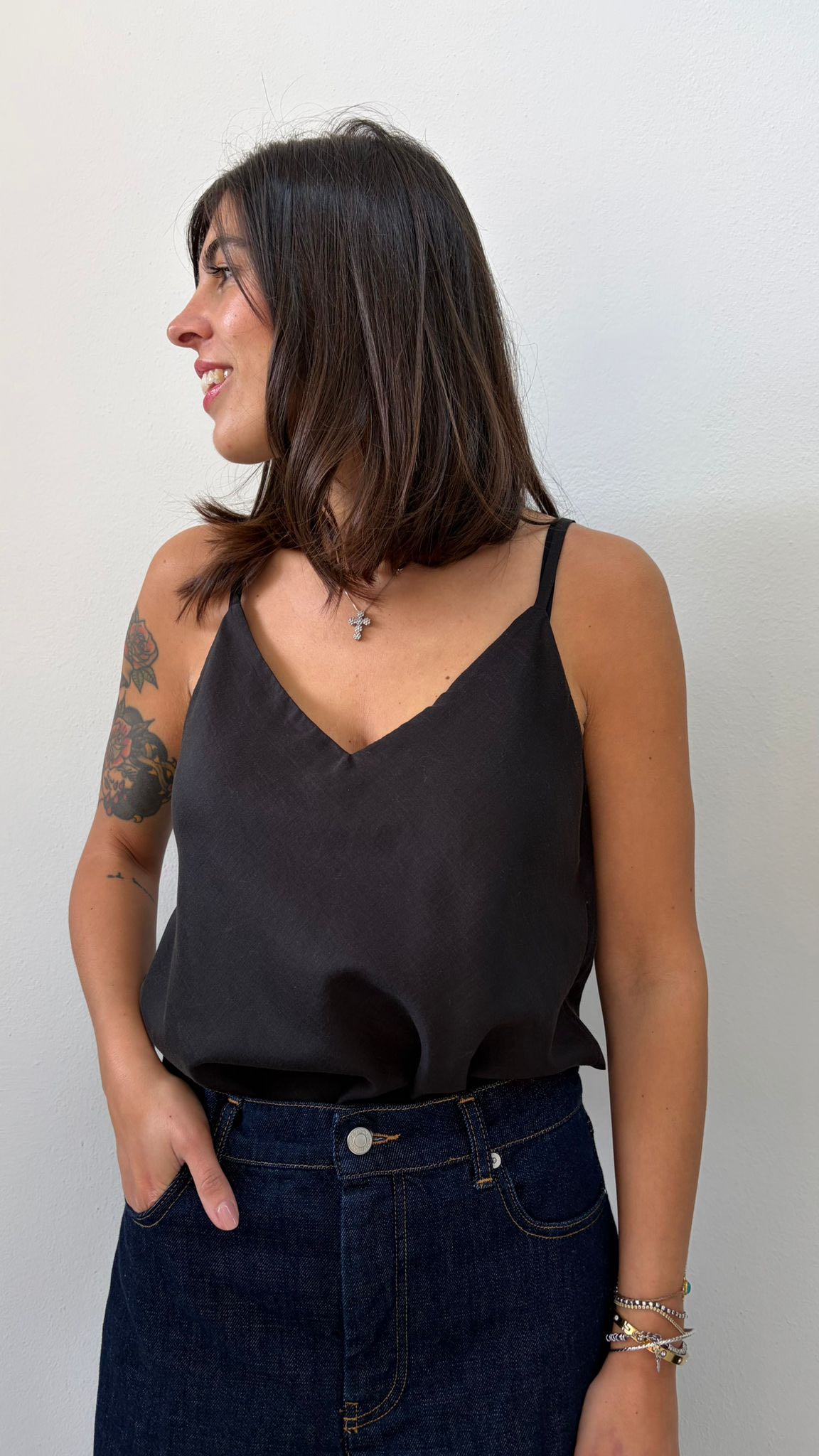 CANOTTA SPALLINO NERA