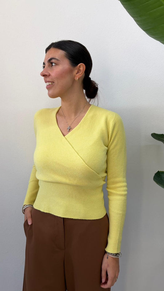 MAGLIONCINO INCROCIO GIALLO