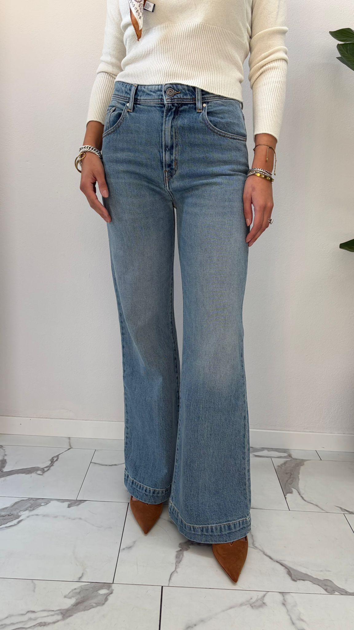 JEANS ATLANTA AZZURRO SLAVATO