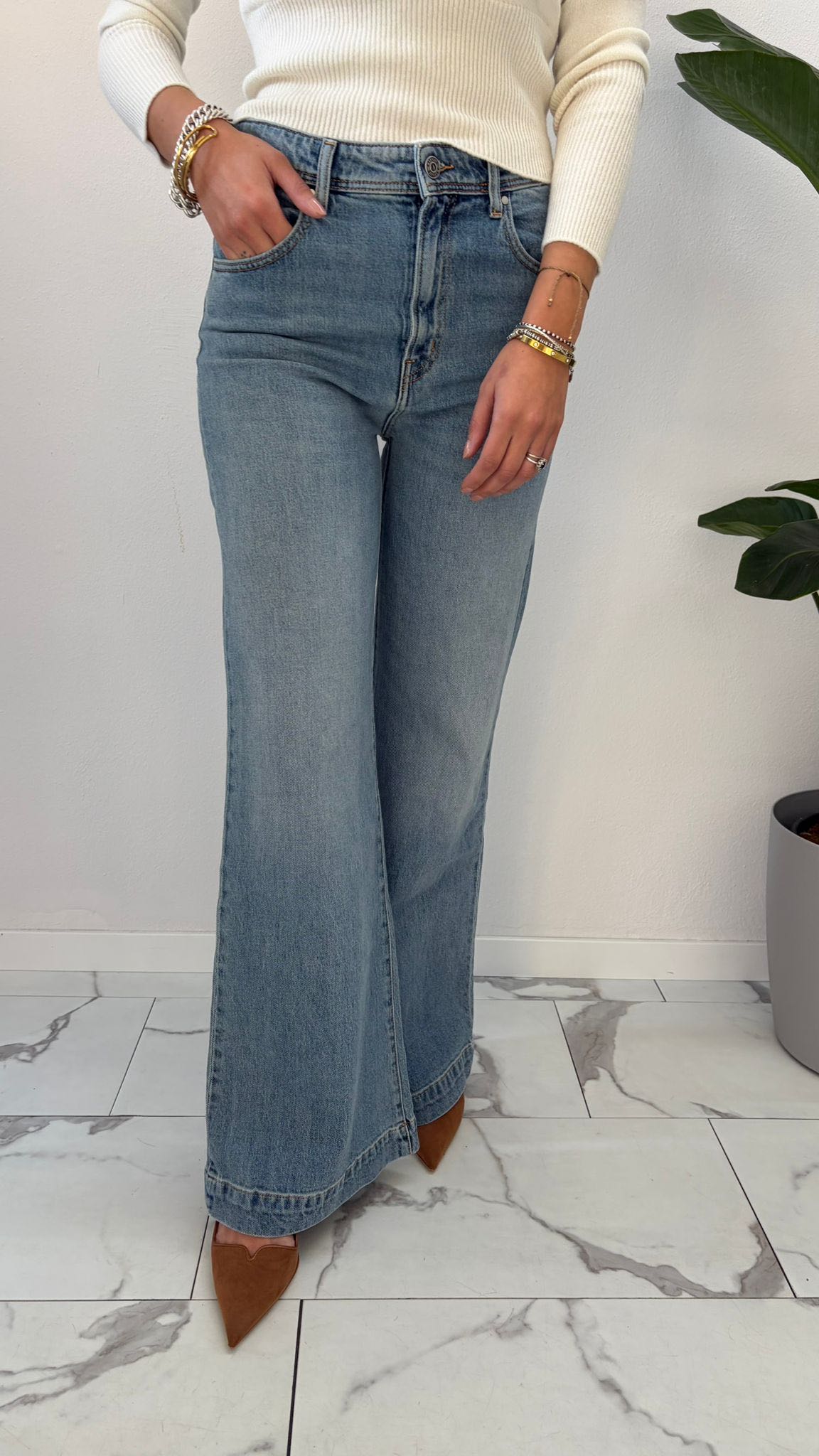 JEANS ATLANTA AZZURRO SLAVATO