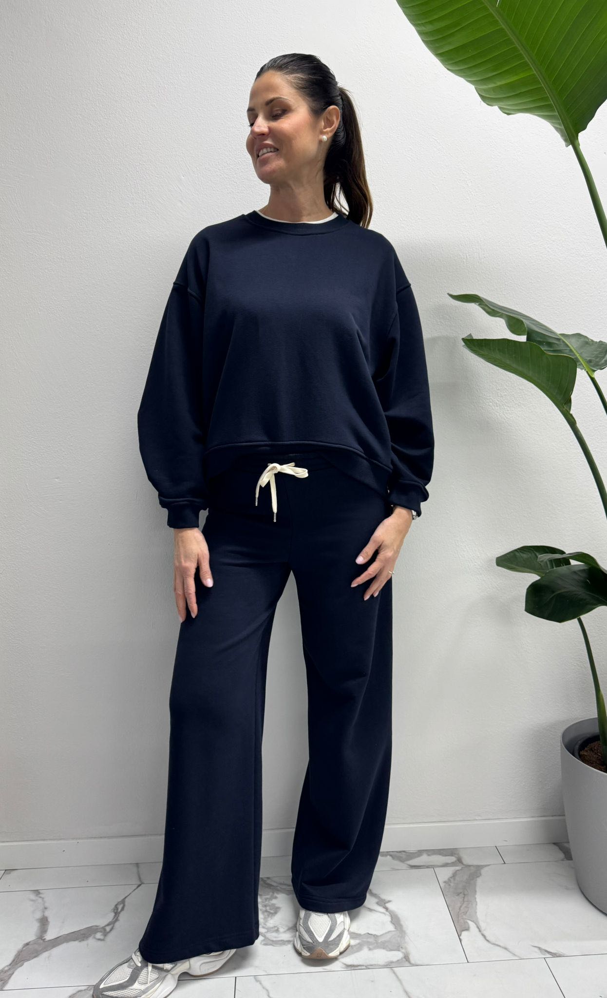 PANTALONE IN FELPA BLU