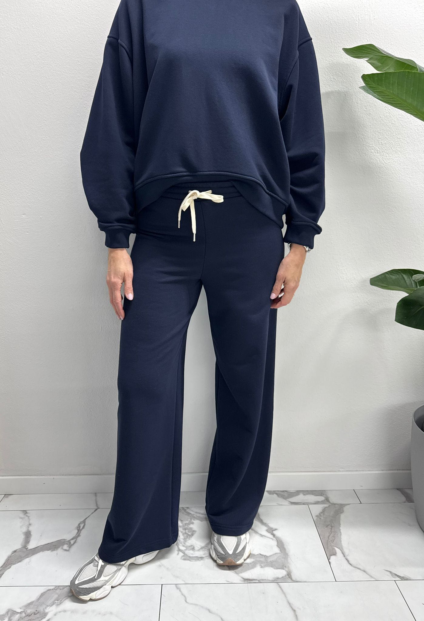 PANTALONE IN FELPA BLU