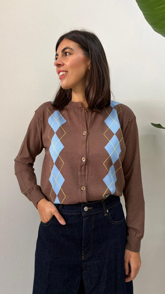 CARDIGAN ROMBI MORO