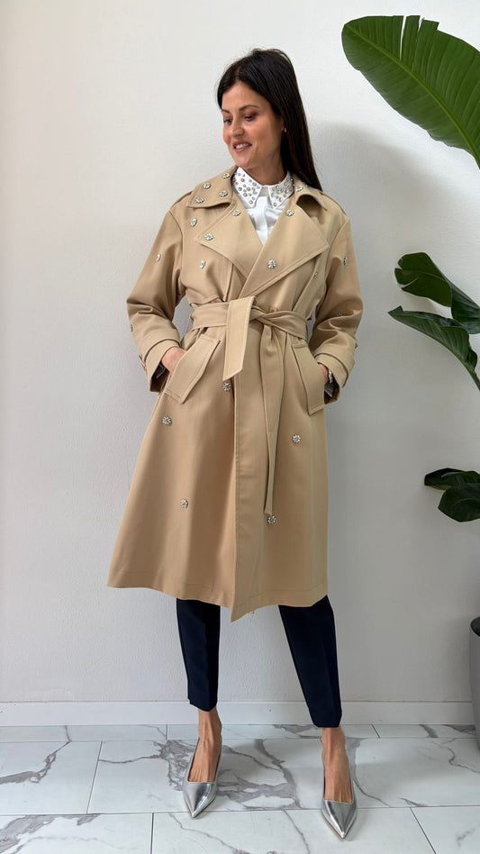 TRENCH CRISTALLI SABBIA