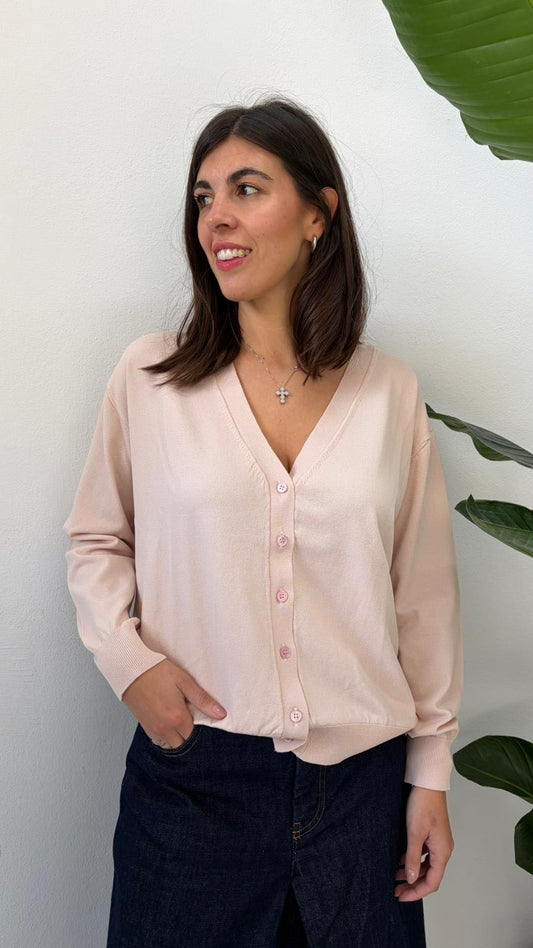 CARDIGAN DOPPIA ALLACCIATURA ROSA