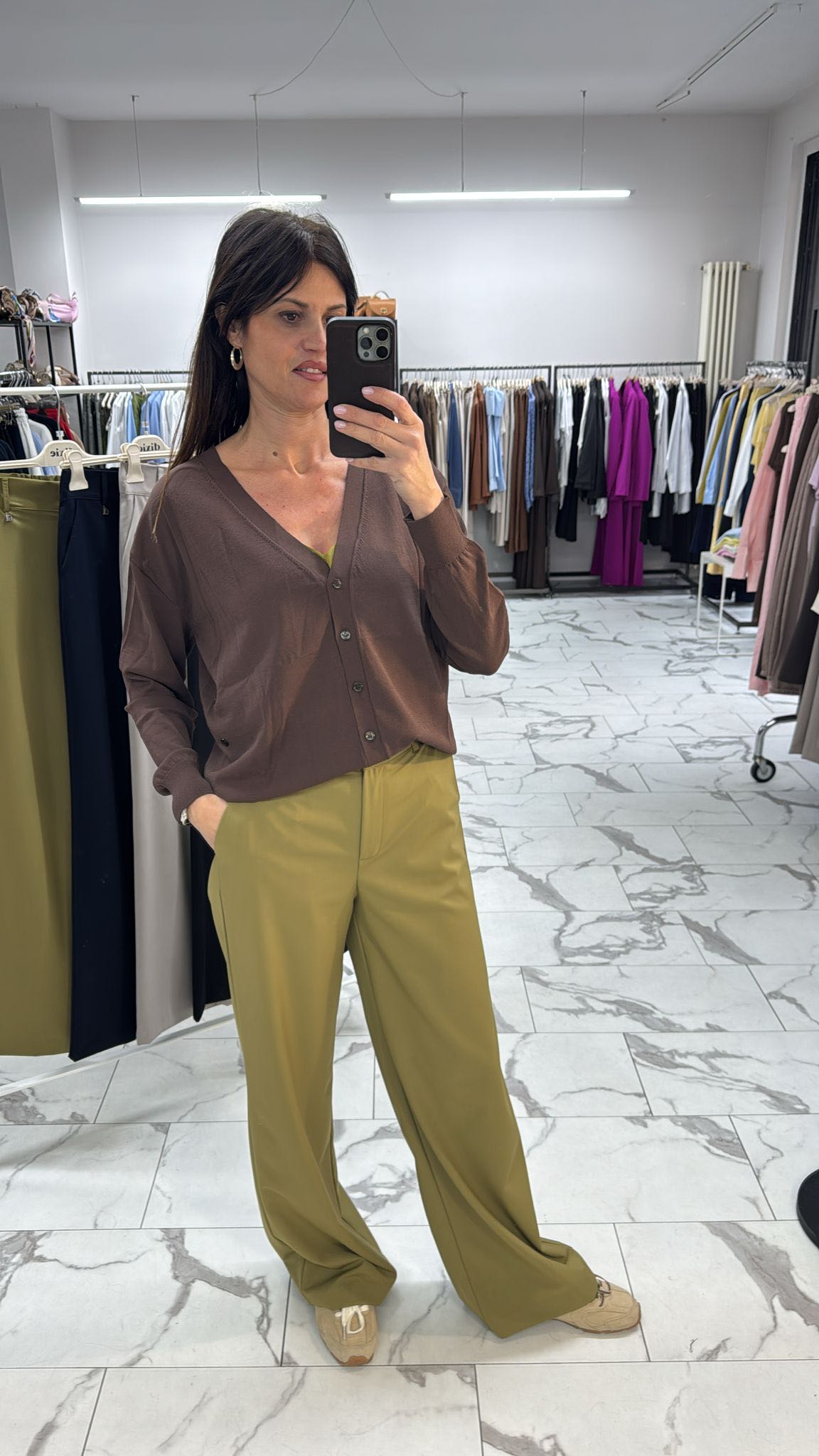 CARDIGAN DOPPIA ALLACCIATURA CIOCCOLATO