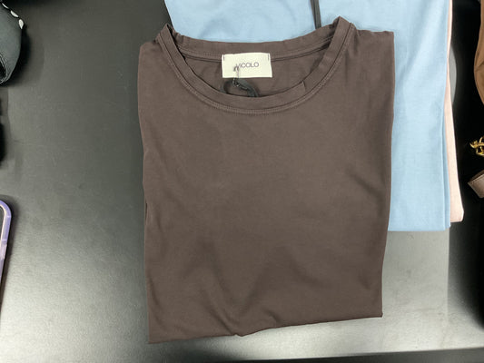 T-SHIRT BASIC CIOCCOLATO
