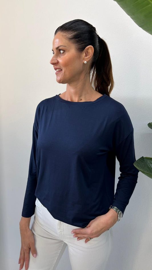 SCATOLETTA MANICA LUNGA BLU