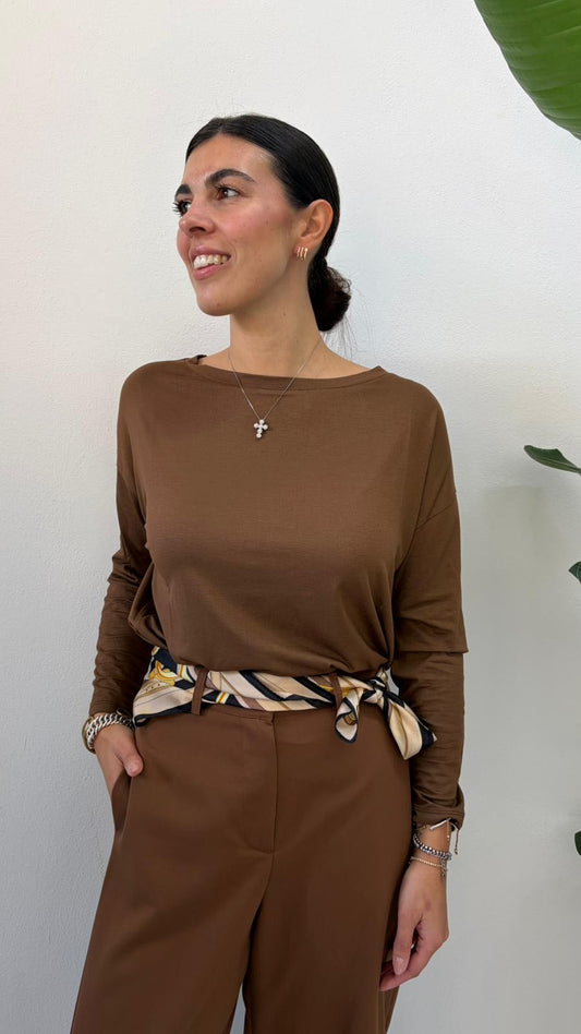 SCATOLETTA MANICA LUNGA MORO