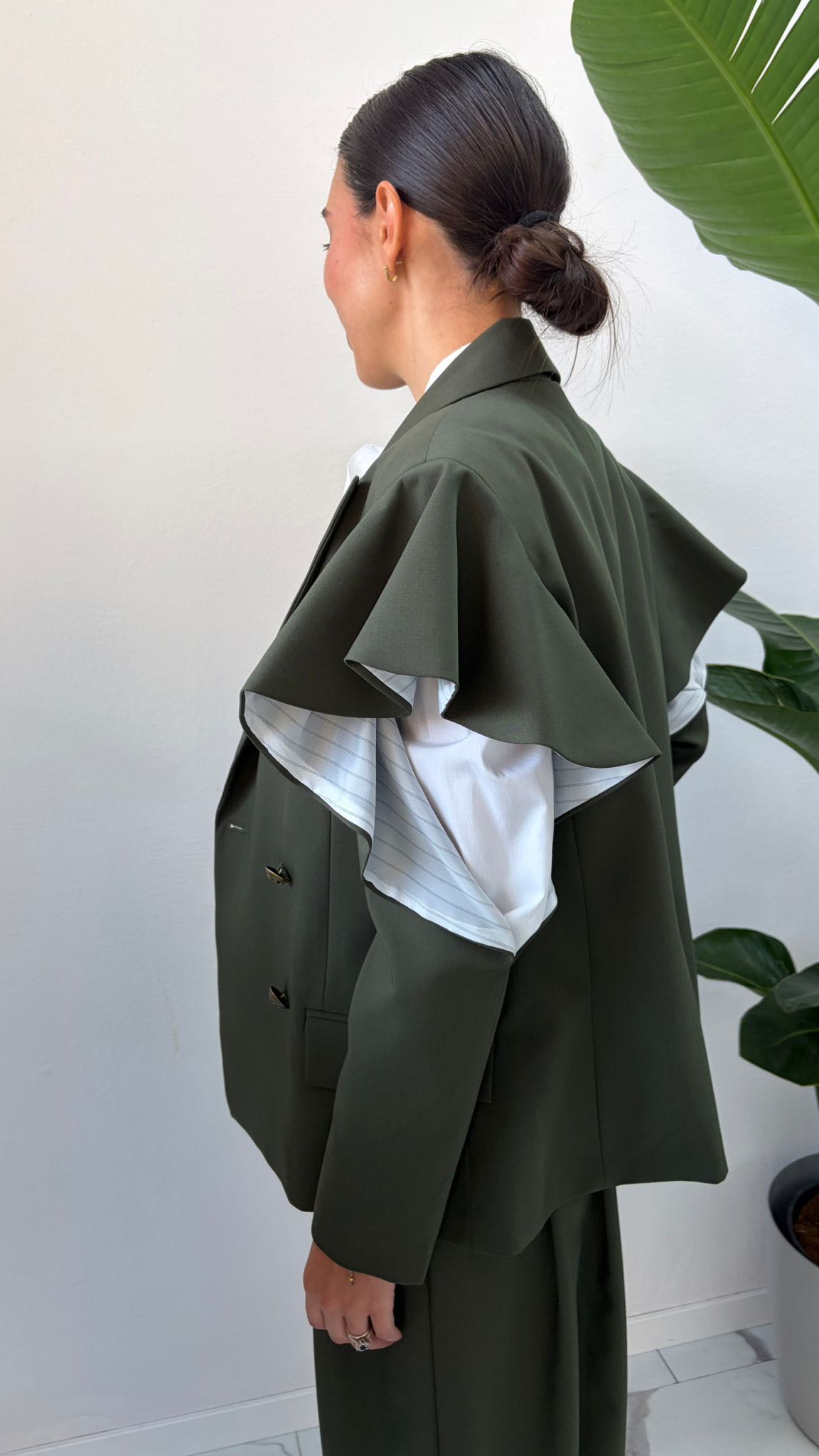 GIACCA MANICA CUT OUT ROUGE MILITARE