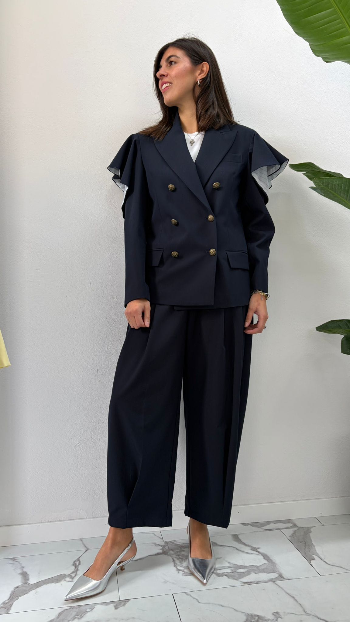 PANTALONE DOPPIA PENCE BLU