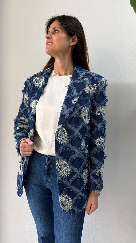 GIACCA DENIM CACHEMIRE