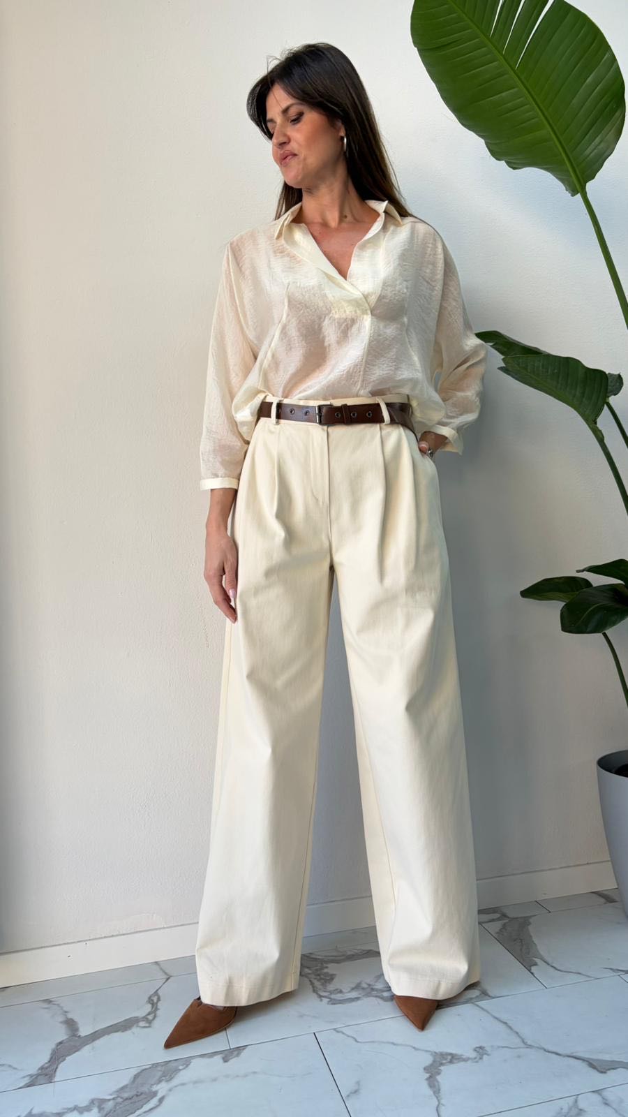 CAMICIA BURRO BOTTONI RETRO