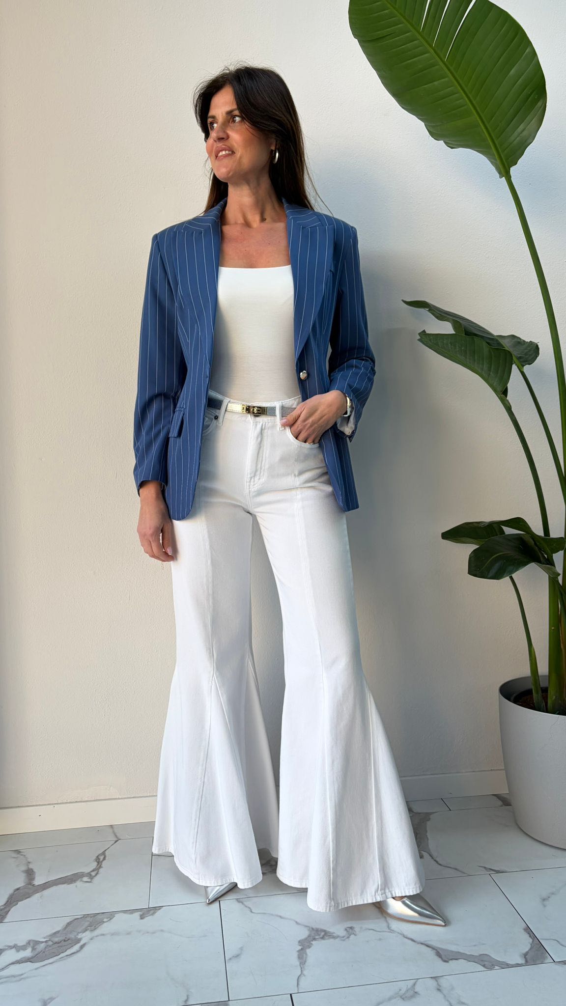 JEANS CAMPANA BIANCO