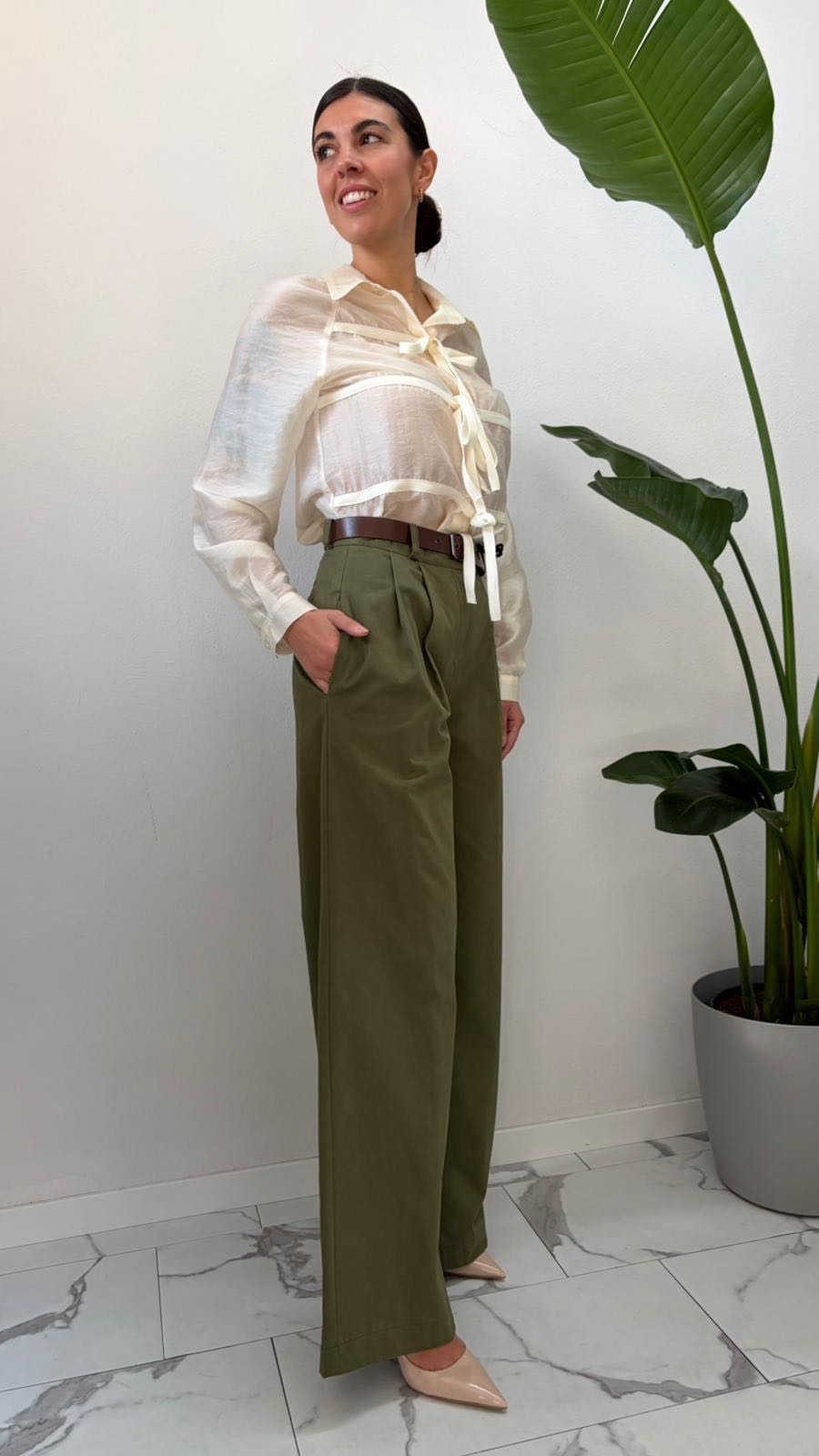 CAMICIA FIOCCHETTI BURRO