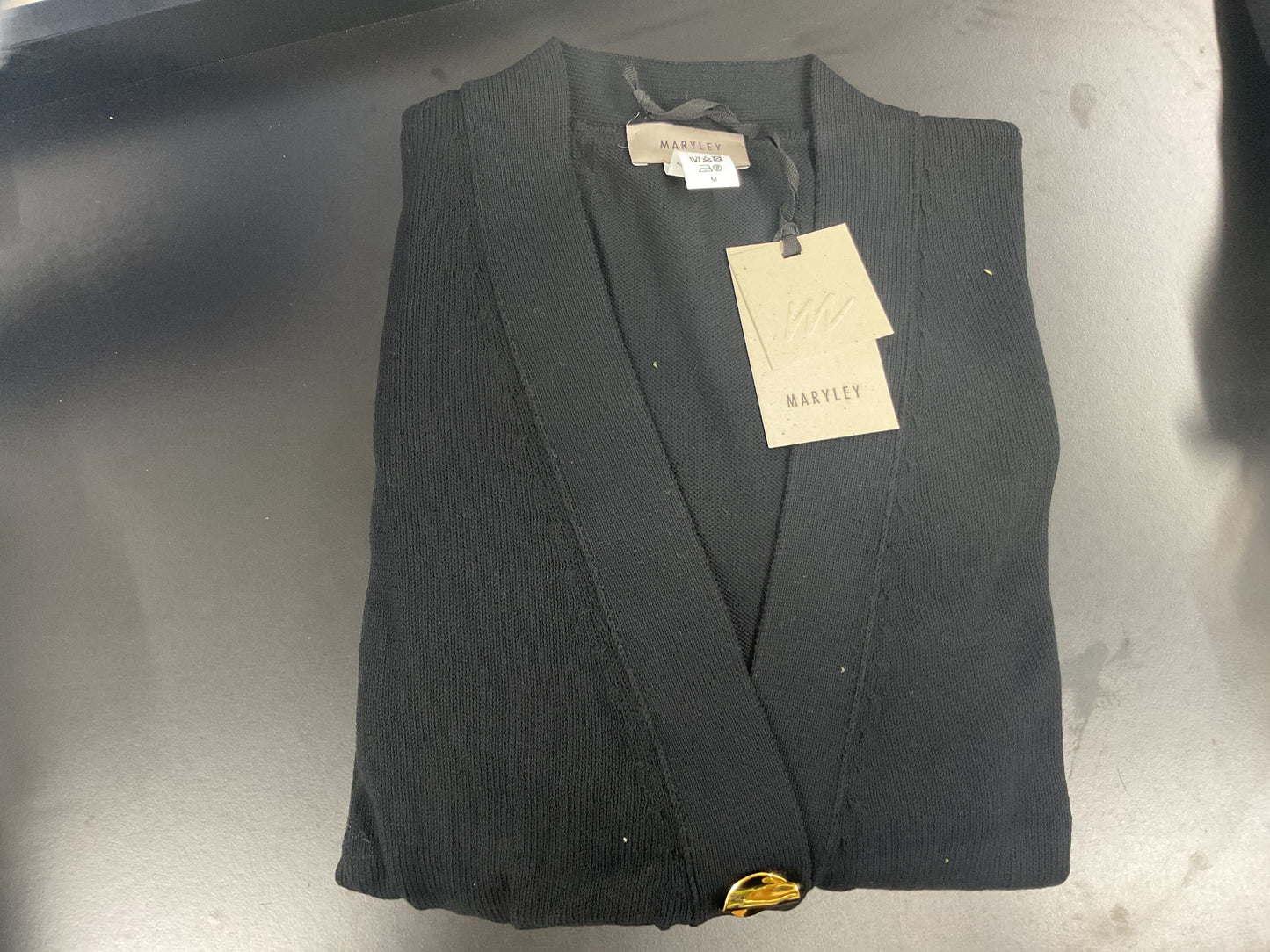 CARDIGAN BOTTONE ORO NERO