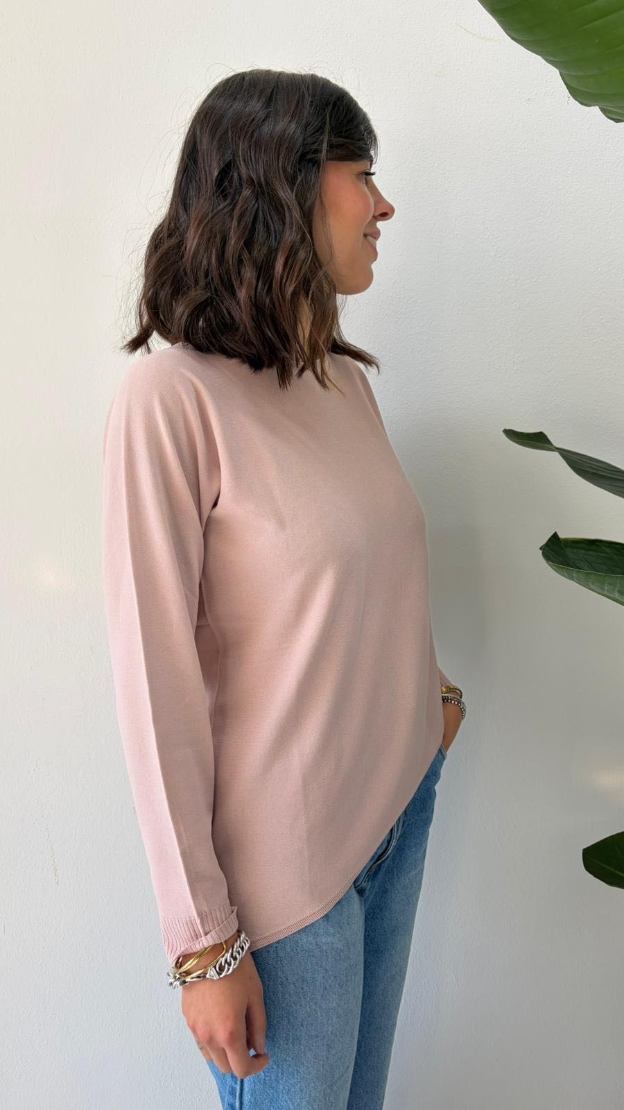 MAGLIONCINO ASIMMETRICO ROSA