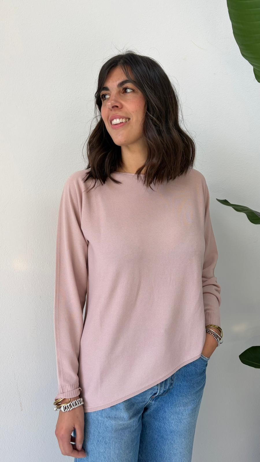 MAGLIONCINO ASIMMETRICO ROSA