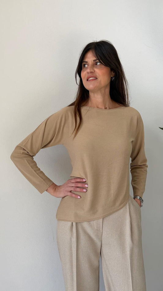 MAGLIONCINO ASIMMETRICO SABBIA