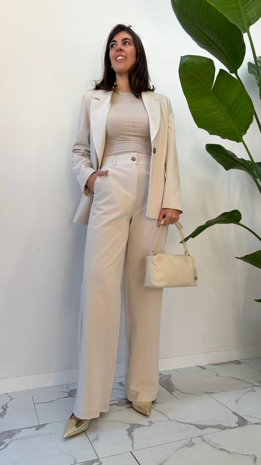 PANTALONE PALAZZO EMMA BEIGE