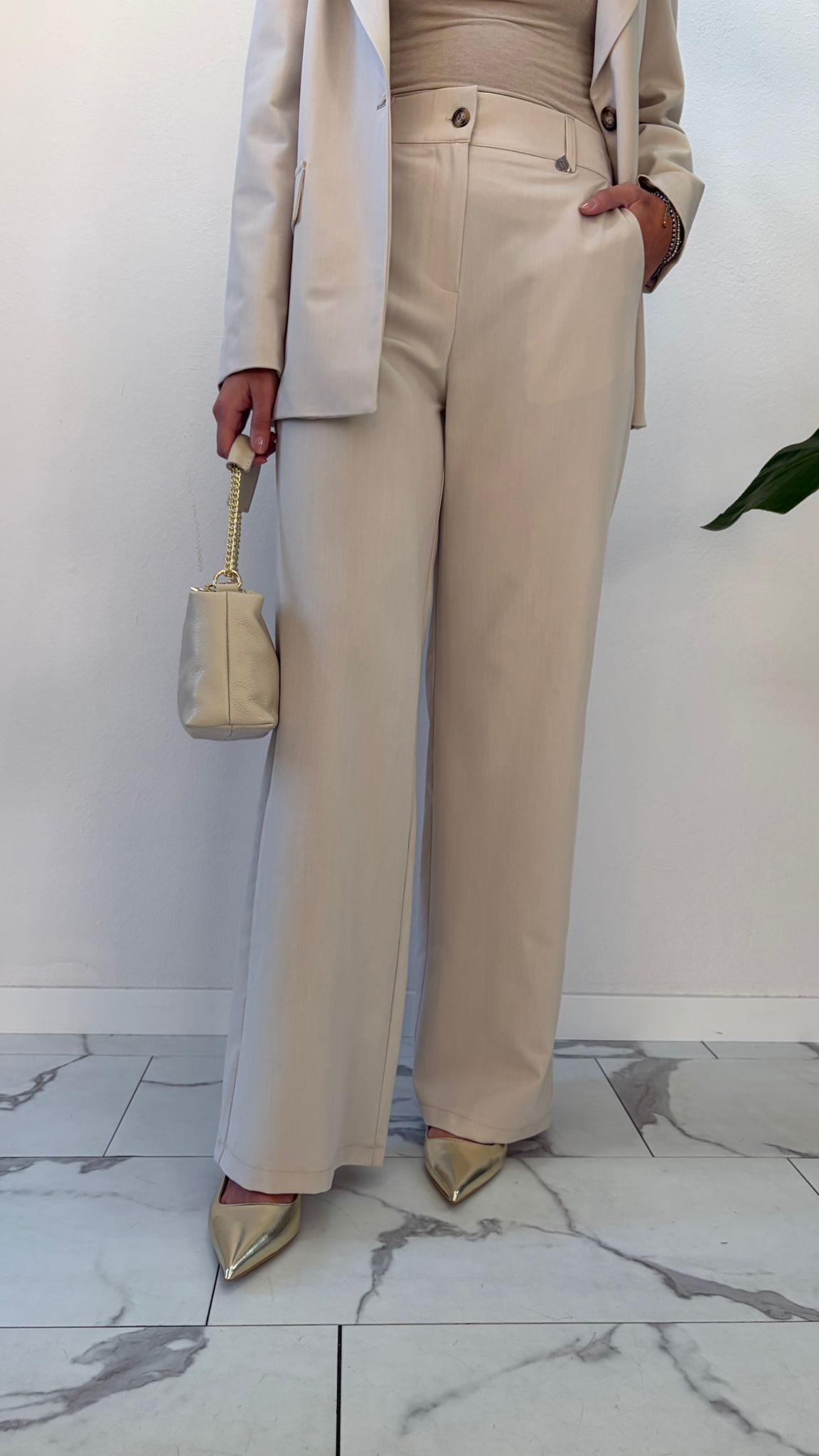 PANTALONE PALAZZO EMMA BEIGE