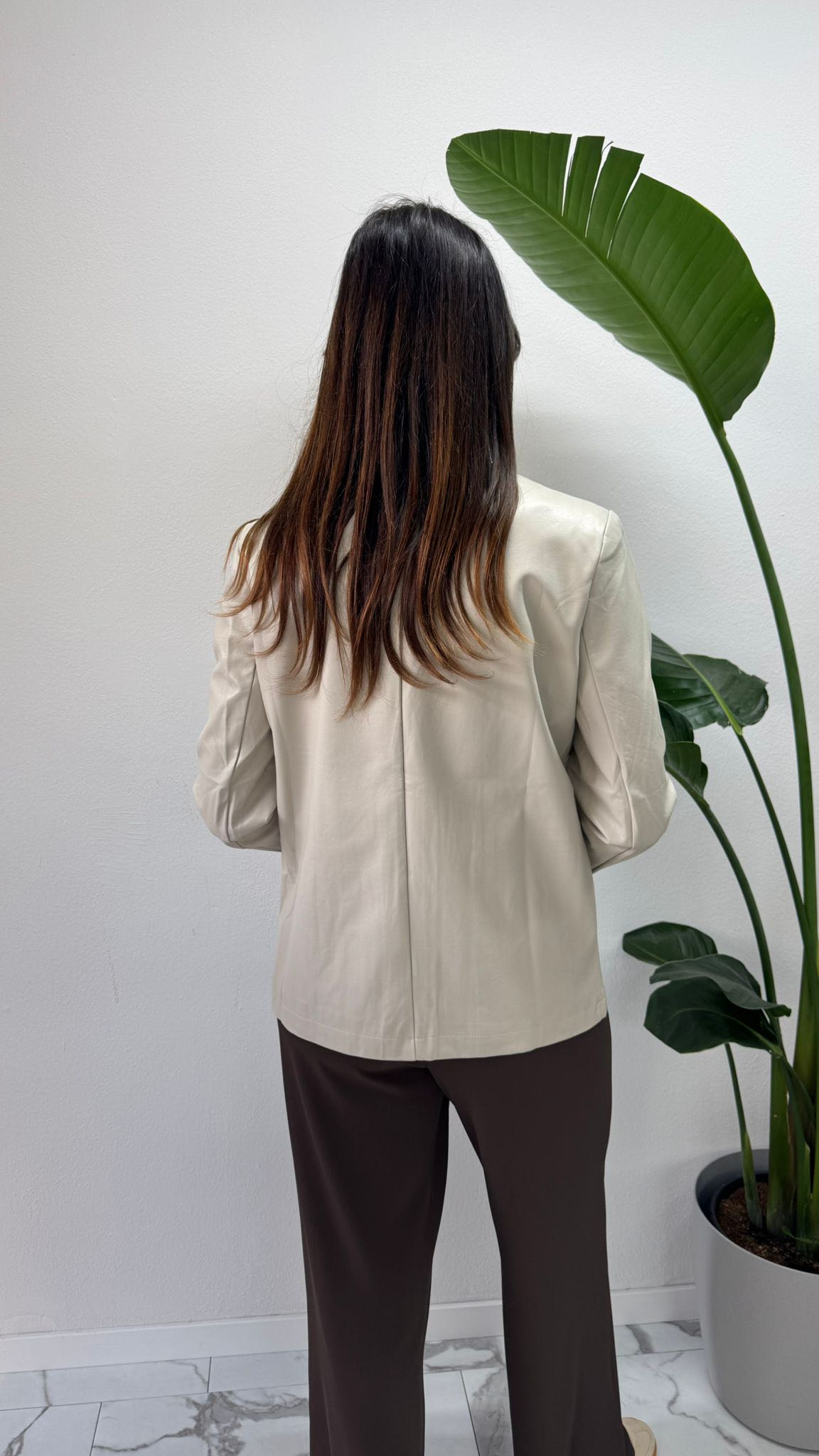 GIACCA ECOPELLE SABBIA