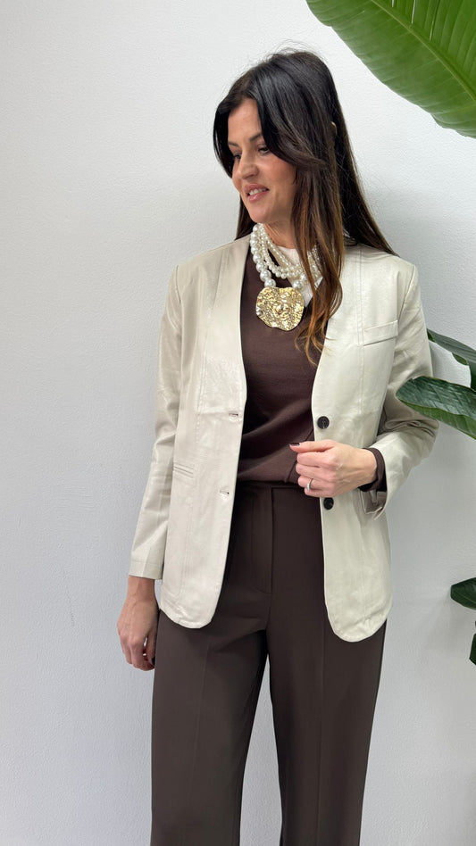 GIACCA ECOPELLE SABBIA