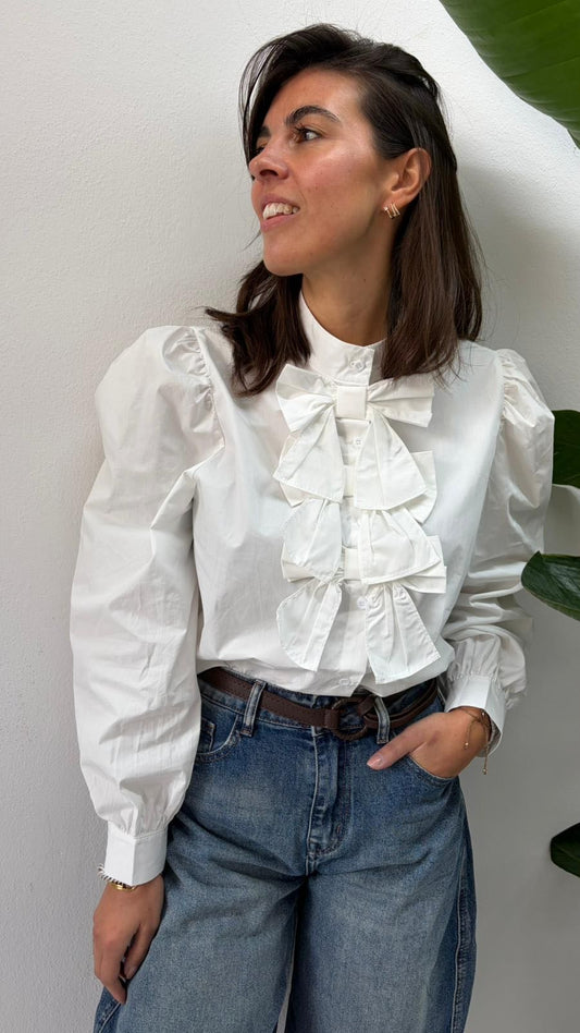 CAMICIA FIOCCHETTI BIANCA
