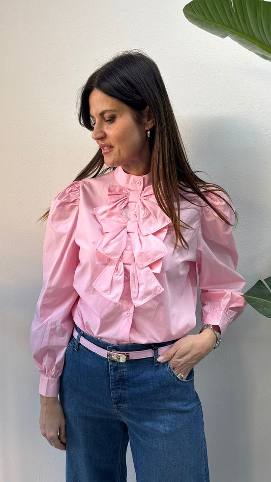 CAMICIA FIOCCHETTI ROSA
