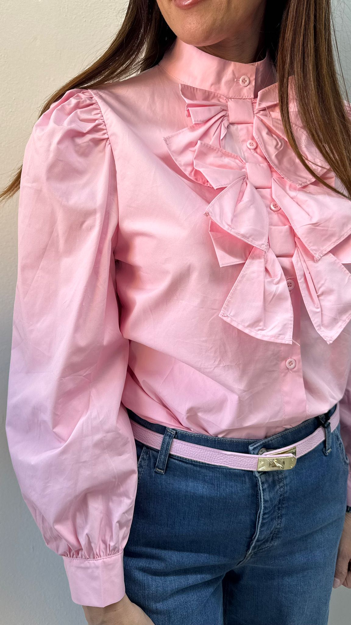 CAMICIA FIOCCHETTI ROSA