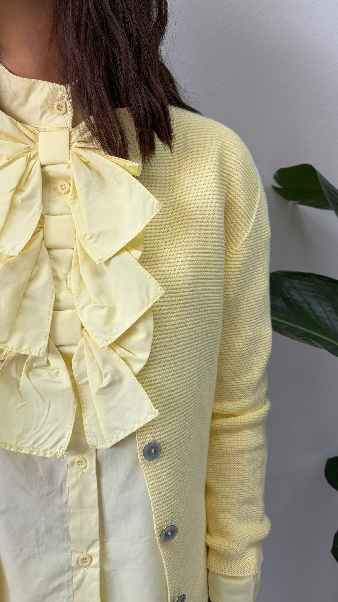 CAMICIA FIOCCHETTI GIALLA