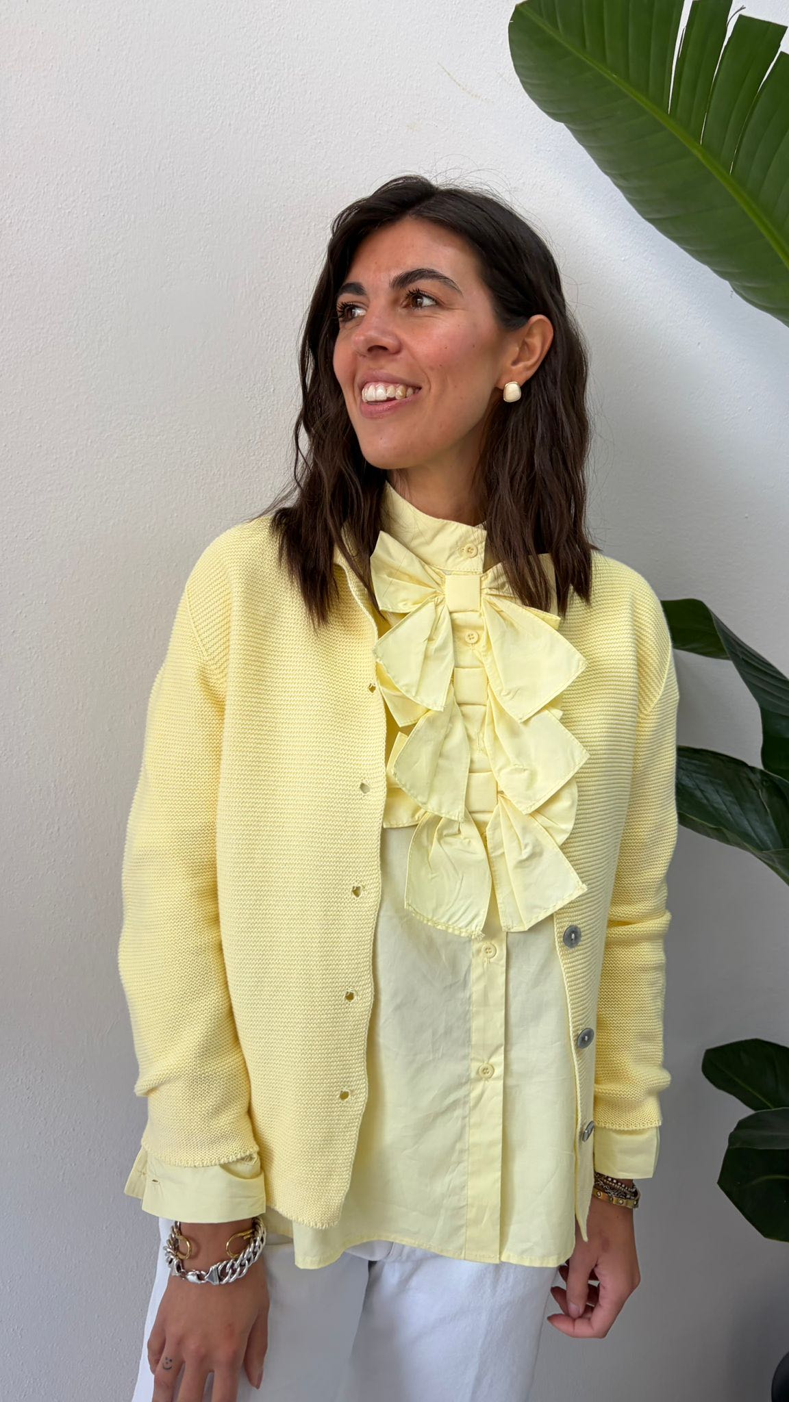 CAMICIA FIOCCHETTI GIALLA
