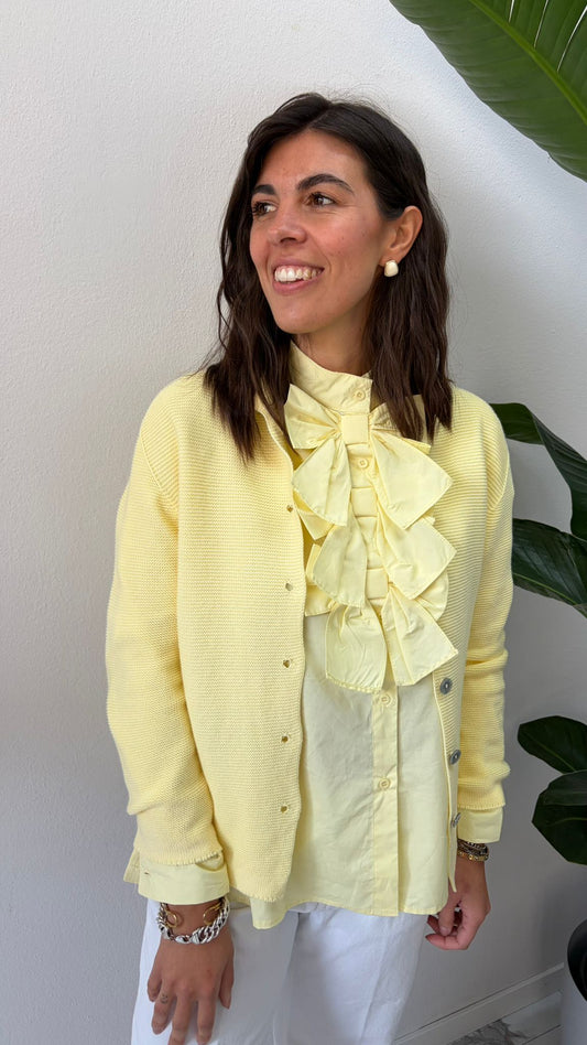 CAMICIA FIOCCHETTI GIALLA