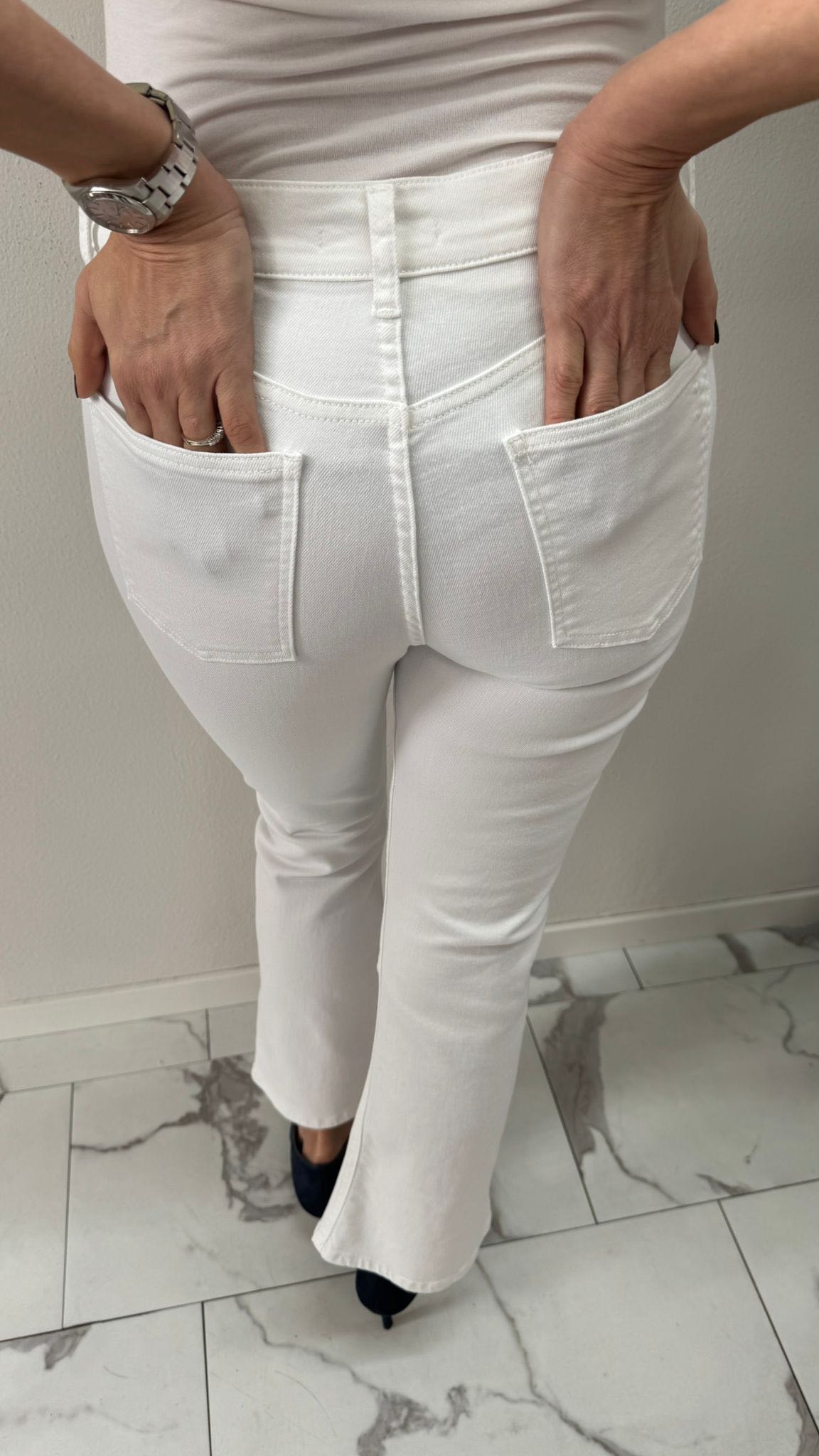 JEANS ZAMPETTA BIANCO