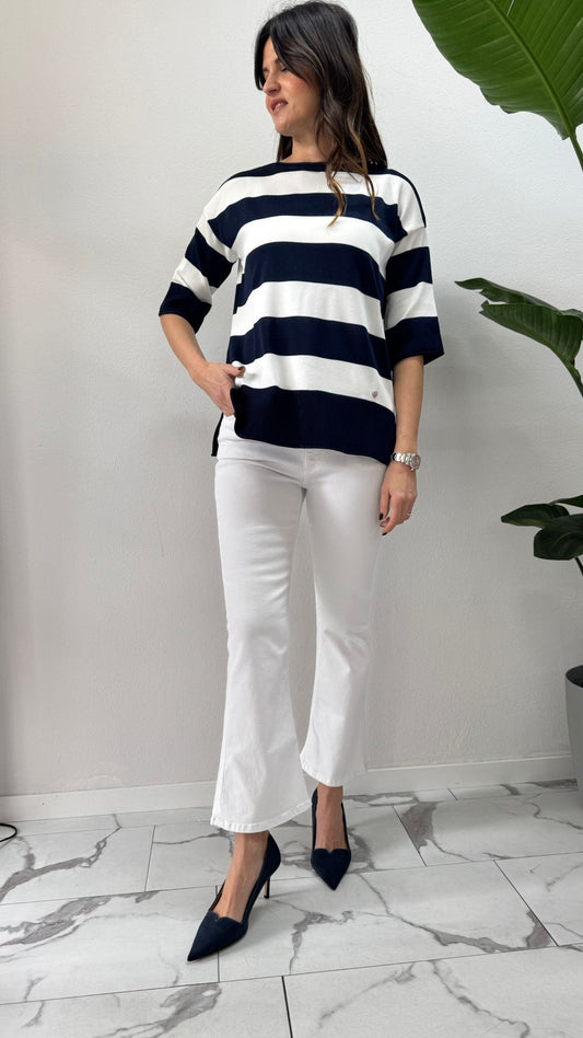 JEANS ZAMPETTA BIANCO