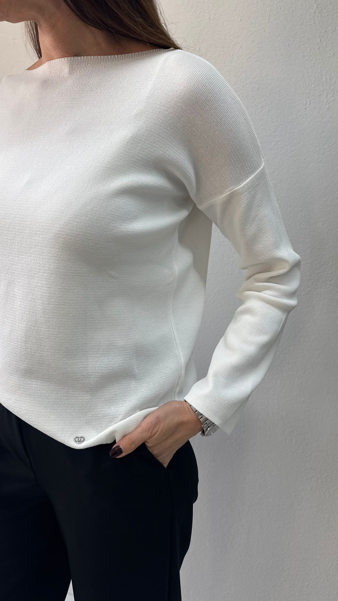 MAGLIONCINO GIROCOLLO BIANCO