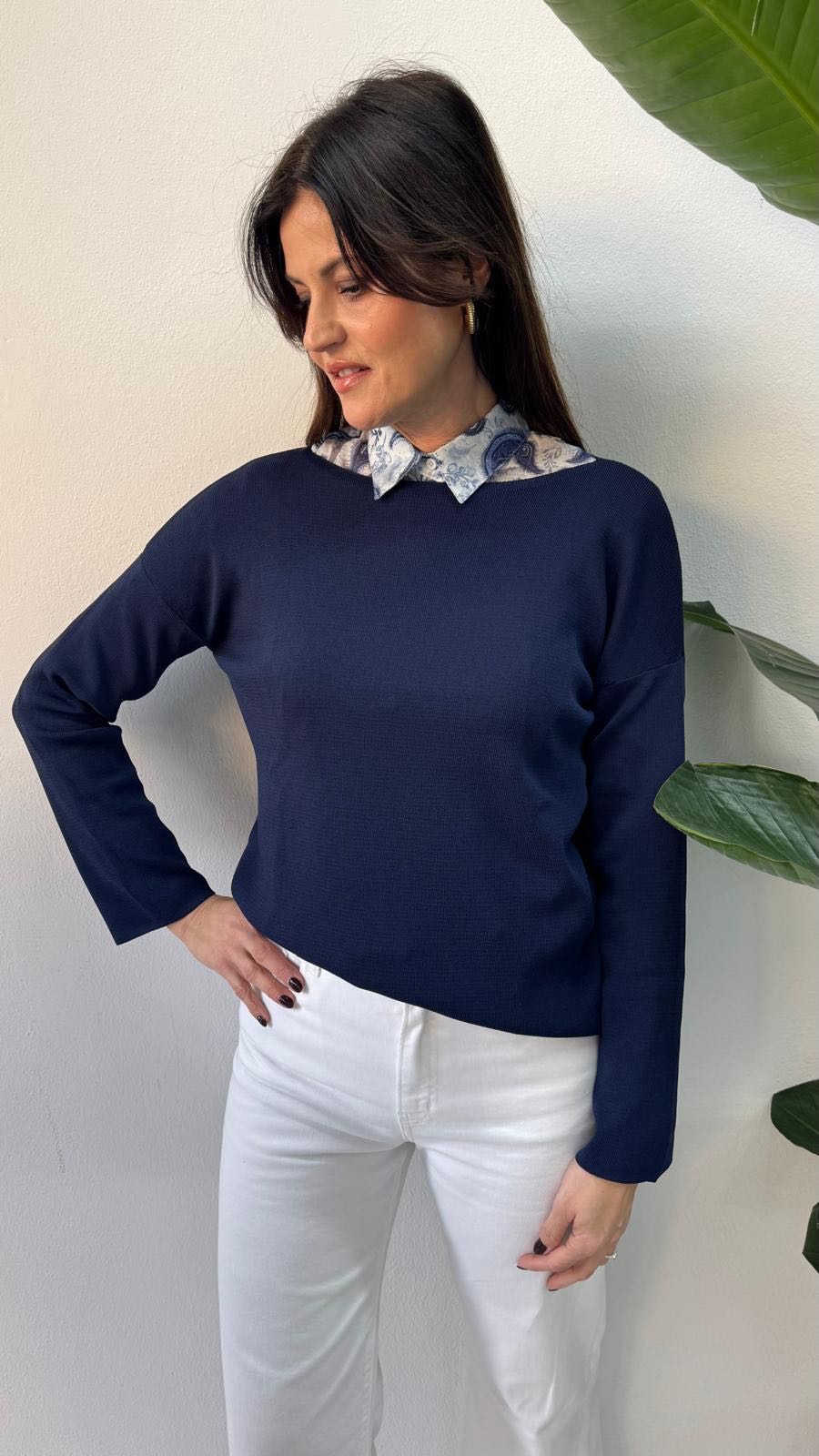 MAGLIONCINO GIROCOLLO BLU