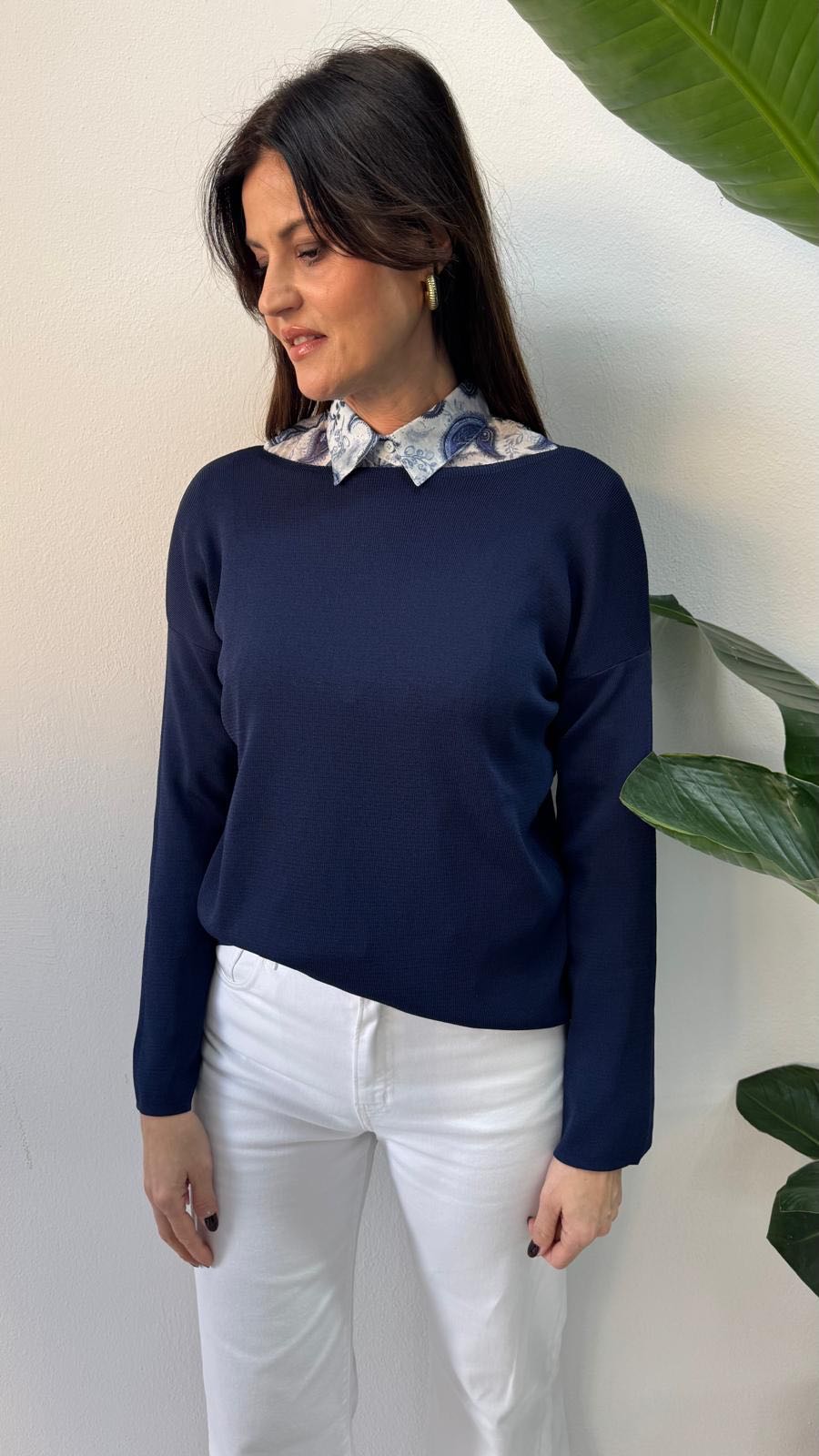 MAGLIONCINO GIROCOLLO BLU