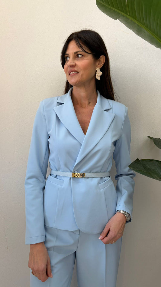 GIACCA BASIC AZZURRA