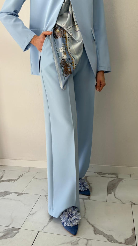 PANTALONE ORCHIDEA AZZURRO